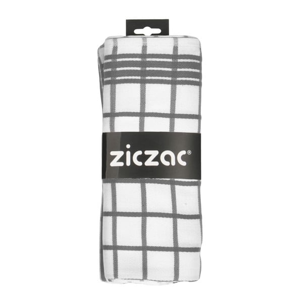 Bílo-šedá kuchyňská utěrka ZicZac Professional