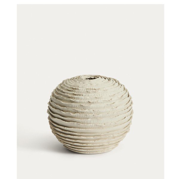 Kreemikas keraamiline käsitöövaas (kõrgus 21 cm) Evania - Kave Home