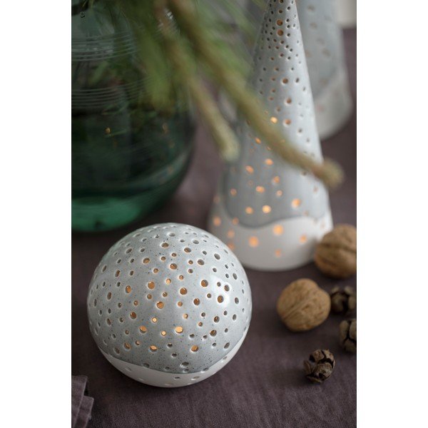 Hall luuportselanist jõuluküünlajalg , ⌀ 14 cm Nobili - Kähler Design-image-1