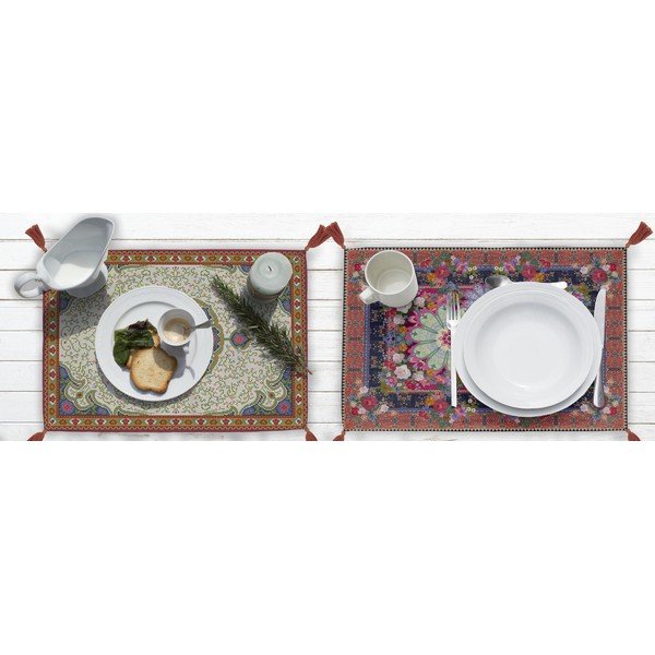 2 taldriku komplekt, 45 x 30 cm Mandalas - Madre Selva-image-1