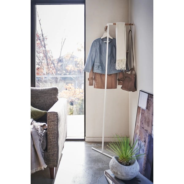 Valge metallist riidenagi Tower - YAMAZAKI-image-1