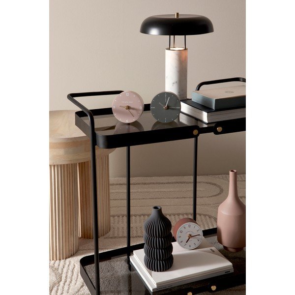 Mustvalge marmorist laualamp metallvarjuga (kõrgus 33 cm) Kaithal - Bizzotto-image-1