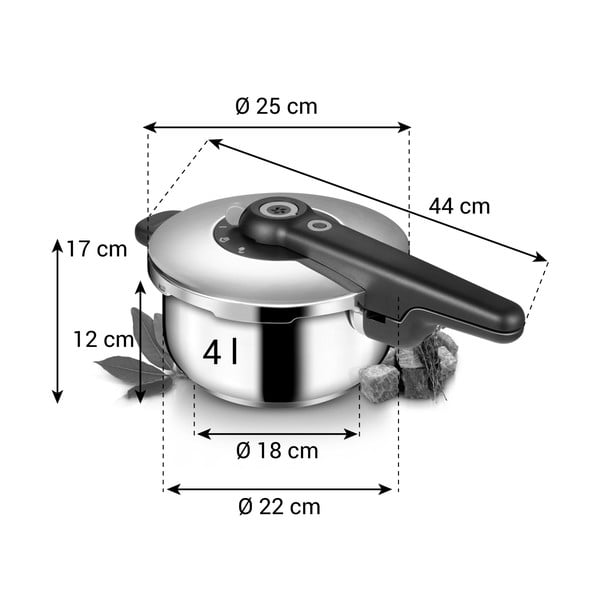 Roostevabast terasest survepott kaanega induktsioonile 4 l SmartClick - Tescoma-image-4