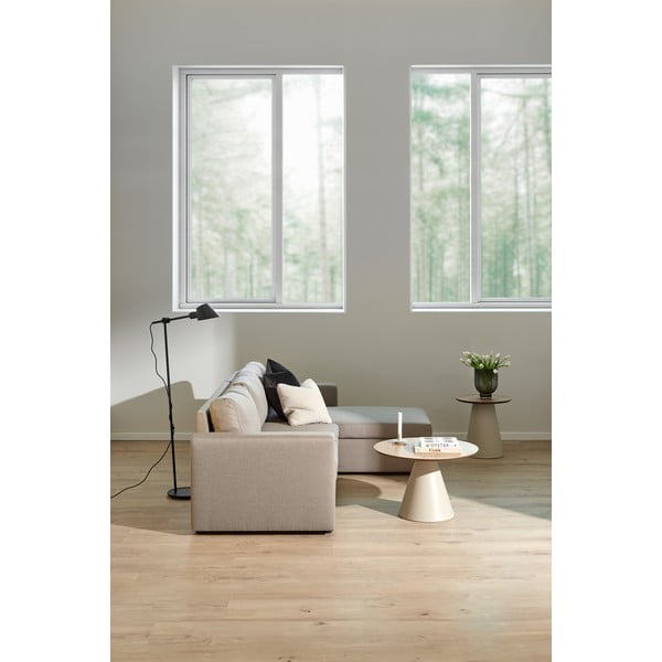 Kreem ümmargune tammespoonist diivanilaud ø 65 cm Soli - Actona-image-1