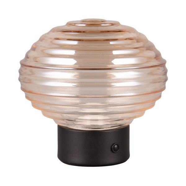 Must-beež dimmerdatav LED laualamp klaasist varjuga  (kõrgus 14,5 cm) Earl - Reality