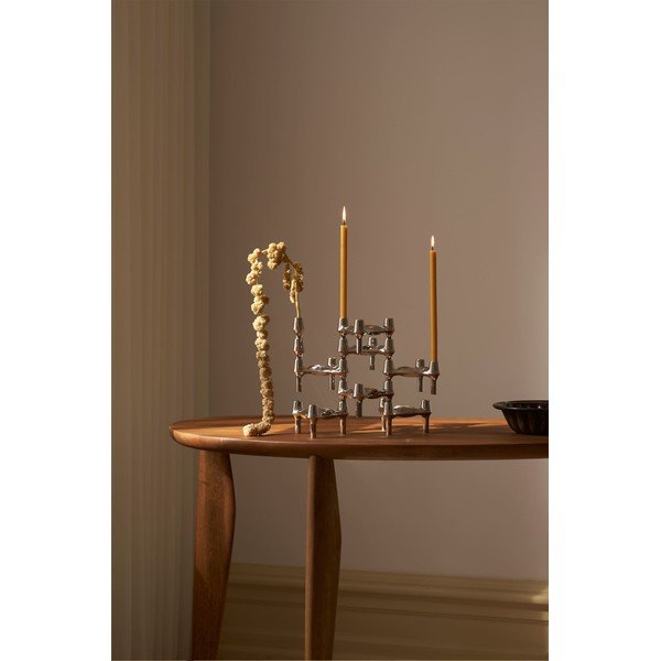 Läikiv hõbedane metallvaas (kõrgus 11 cm) BMF - STOFF Nagel-image-1