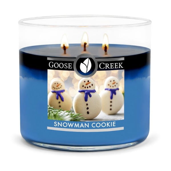 Vonná svíčka ve skleněné dóze Goose Creek Snowman Cookie, 35 hodin hoření