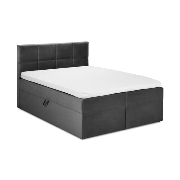 Tumehall boxspring-voodi koos panipaigaga 180x200 cm Mimicry - Mazzini Beds