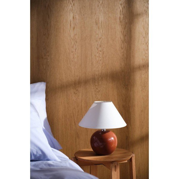 Pruun/kreemikas keraamiline laualamp (kõrgus 29 cm) Karamell - Jotex-image-2
