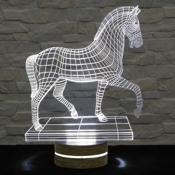 3D stolní lampa Big Horse