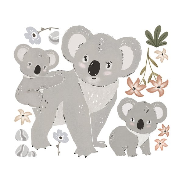 Kleebisleht 54x46 cm Koalas Family - Lilipinso