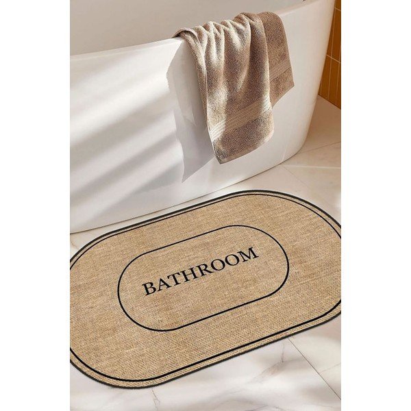 Pruun vannitoamatt 60x90 cm Jute Look - Mila Home-image-1