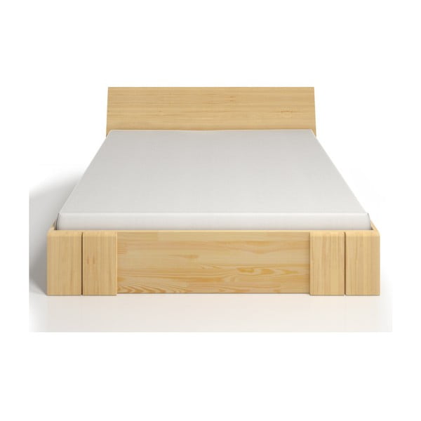 Dvoulůžková postel z borovicového dřeva se zásuvkou SKANDICA Vestre Maxi, 200 x 200 cm