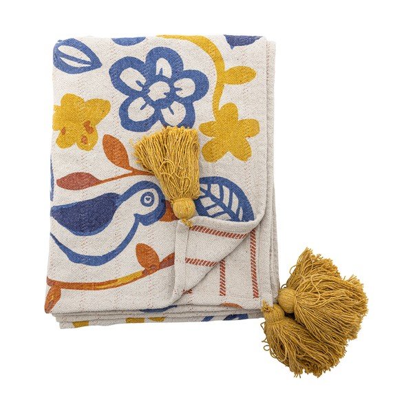 Taaskasutatud puuvillast tekk 130x160 cm Figuria - Bloomingville