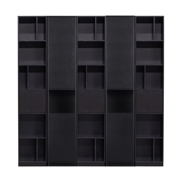 Must männipuidust modulaarne raamaturiiul 200x210 cm Finca - WOOOD