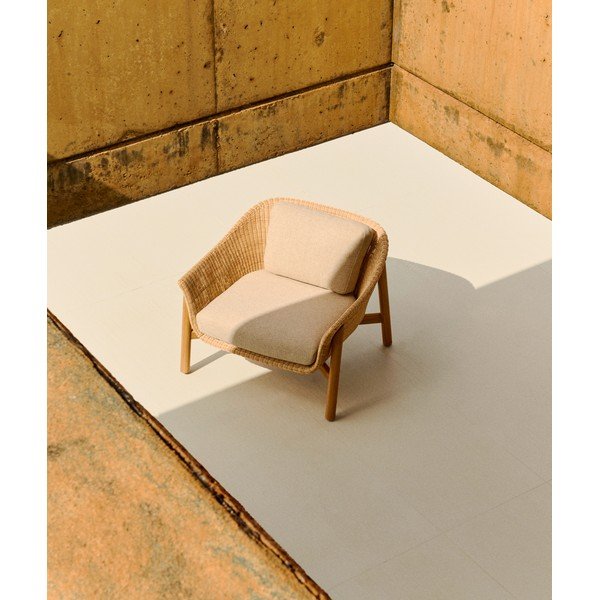 Helehall/naturaalne polsterdatud aiatool Galea - Kave Home-image-1