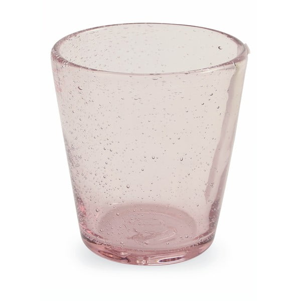 Sada 6 růžových sklenic z foukaného skla Villa d'Este Cancun, 330 ml