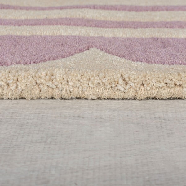 Lilla käsitsi kootud villane vaip 120x170 cm Lois Scallop - Flair Rugs-image-4