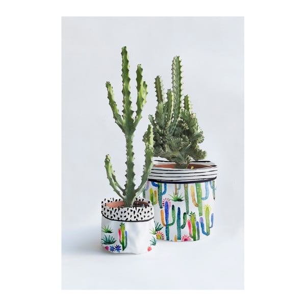 2 tekstiilist poti katte komplekt Watercolor Cactus - Surdic