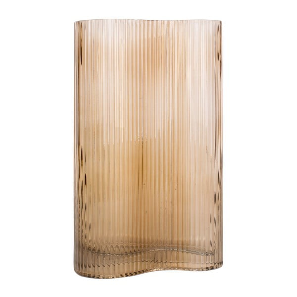 Helepruunist klaasist vaas Wave, kõrgus 27 cm Allure Wave - PT LIVING-image-3