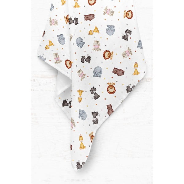 Valge musliinist beebitekk 75x100 cm Zoo - Mijolnir-image-2