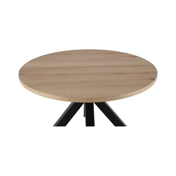 Mustade jalgadega ümmargune söögilaud , ø 120 cm Maison - Canett-image-4