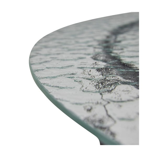 Must ümmargune klaasist kohvilaud ø 80 cm Orbit - Hübsch-image-4