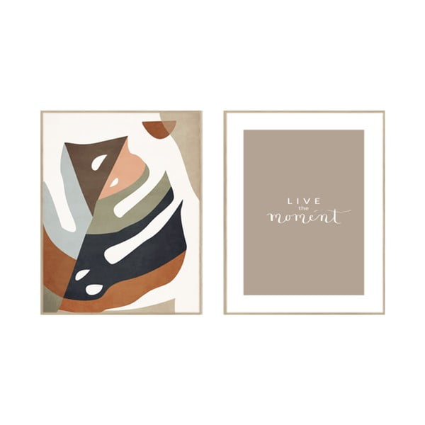 Maalid, 2 tk komplektis 30x40 cm Live the Moment – knor