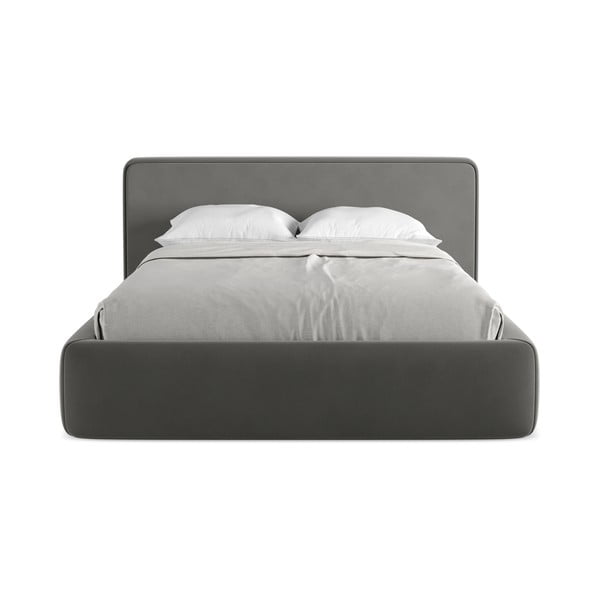 Tumehall polsterdatud kaheinimesevoodi koos voodipõhja ja panipaigaga 180x200cm Kiana - Makamii-image-4