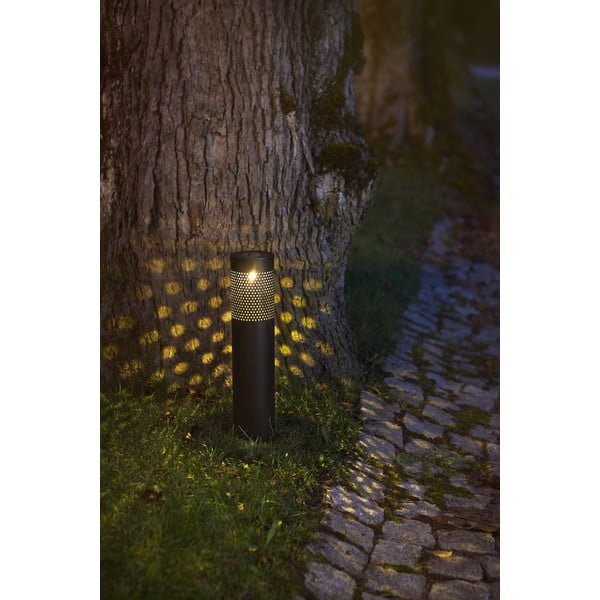 Mustast roostevabast terasest päikesepaneel LED valgusti , kõrgus 39 cm Blace - Star Trading-image-3