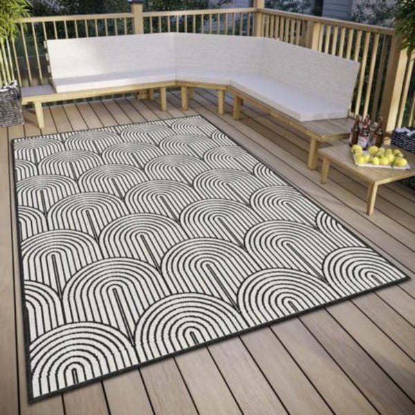 Must-valge õuevaip 240x330 cm Pangli Black - Hanse Home-image-2