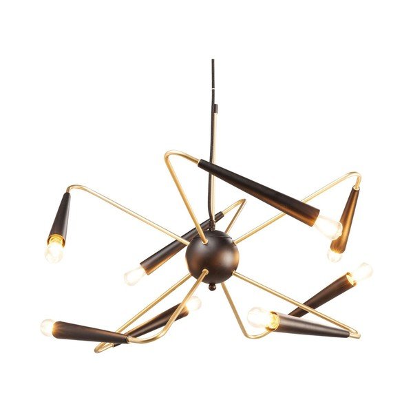 Černé stropní svítidlo s detaily ve zlaté barvě Kare Design Harlekin-image-2