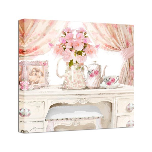 Obraz Styler Canvas Watershabby Pink, 32 x 32 cm