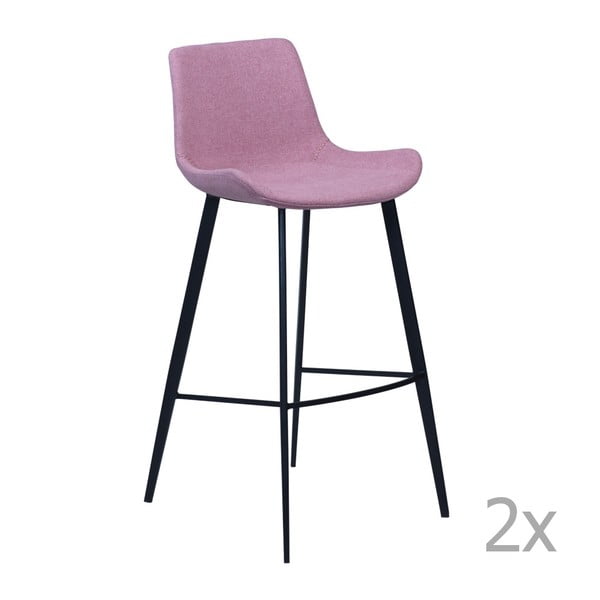 Sada 2 růžových barových židlí DAN– FORM Hype
