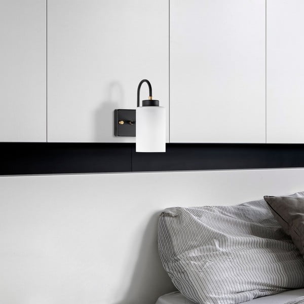 Must-valge seinavalgusti ø 10 cm Duzsuz - Opviq lights-image-1