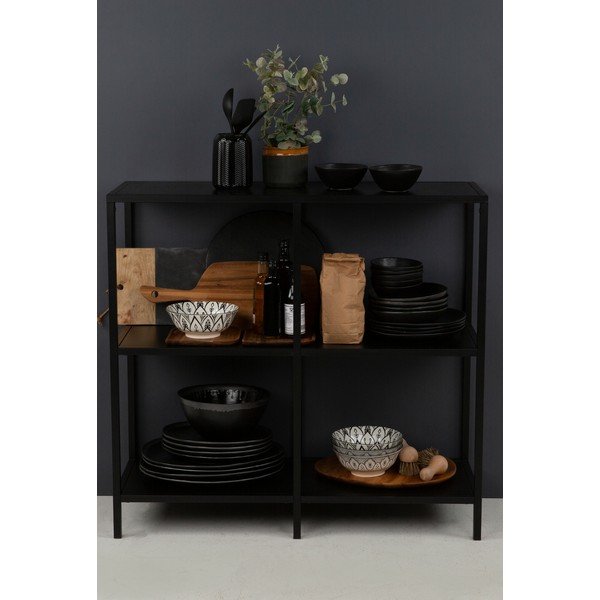 Must metallist riiul, laius 100 cm Lite - Canett-image-1