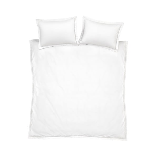Valge puuvillane voodipesu kaheinimesevoodile 200x200 cm Oxford Lace Trim - Bianca