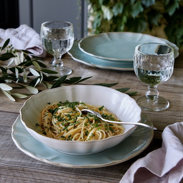 Sinise-türkiissinine kivikeraamikast serveerimiskauss ø 23 cm Alentejo - Costa Nova-image-1