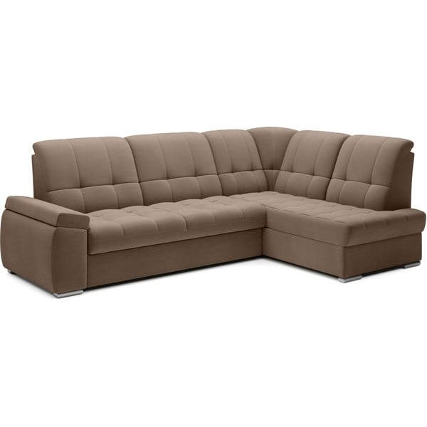 Pruun sametist lahtikäiv/sahtliga nurgadiivan (parem nurk/L-kujuline) Sado – ELTAP-image-2