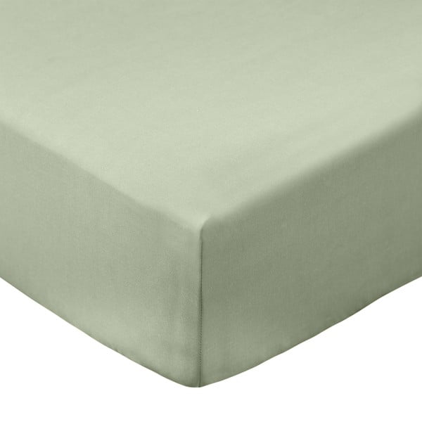 Roheline perkal-puuvillane voodilina 150x200 cm Cotton Percale - Bianca