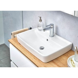 Valge keraamika segistita valamu  60x40 cm Quickset 357 – Pelipal