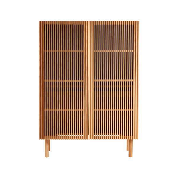 Saarepuust kapp kaabliavaga, naturaalses värvitoonis, 100x140x45 cm Sion - Jotex