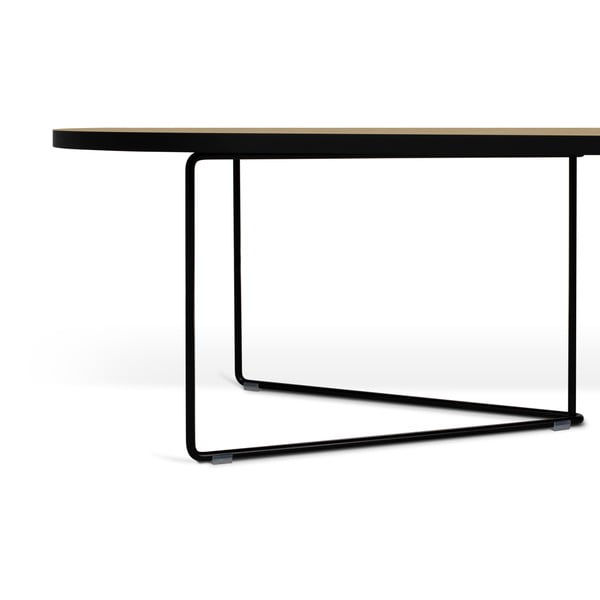 Tammeplaadiga kohvilaud 136x60 cm Oval - TemaHome-image-4