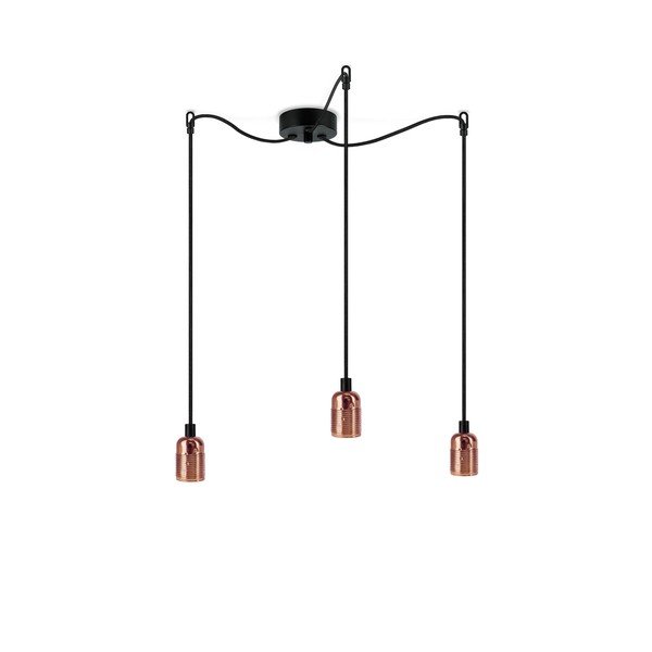 Must/oranž rippvalgusti metallist varju ø 4 cm Uno - Sotto Luce