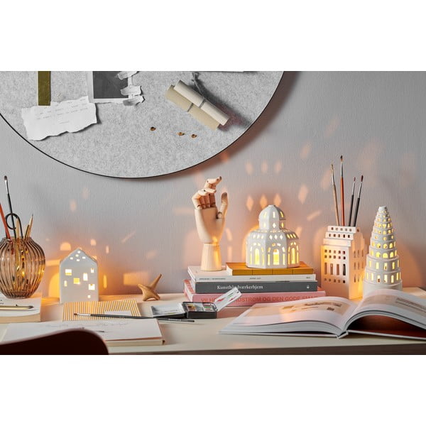 Valge keraamiline jõuluküünla hoidja Lighthouse, ø 9 cm Urbania Lighthouse High Tower - Kähler Design-image-4