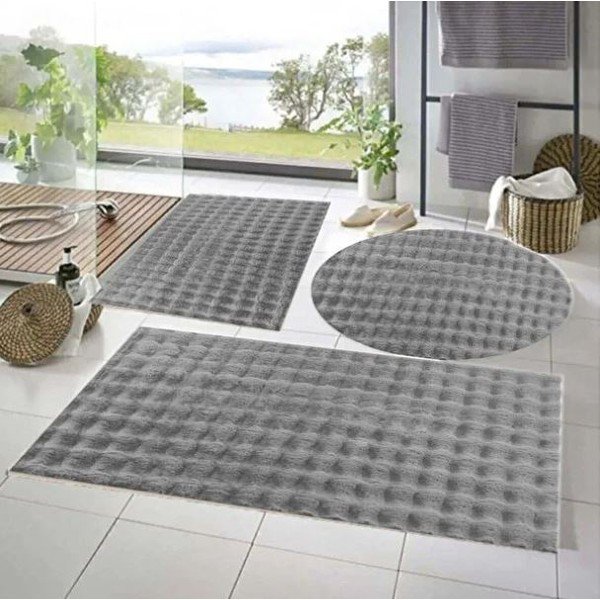 Hallid vannitoamatid komplektis 3 tükki 60x100 cm Powder - Mila Home