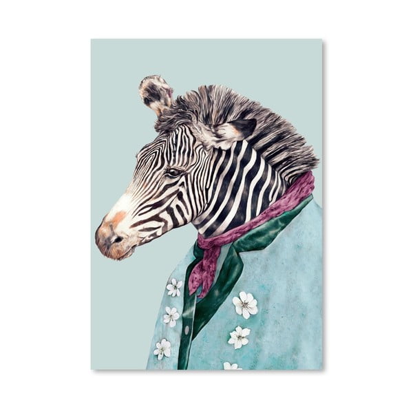 Plakát Zebra, 42x60 cm