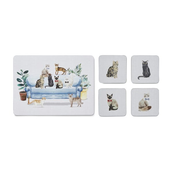 Lauamatid ja klaasialused komplektis  8 tk Curious Cats – Cooksmart ®-image-3