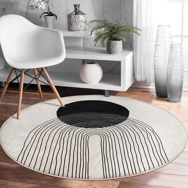 Kreem pestav ümmargune vaip ø 120 cm Comfort - Mila Home-image-4