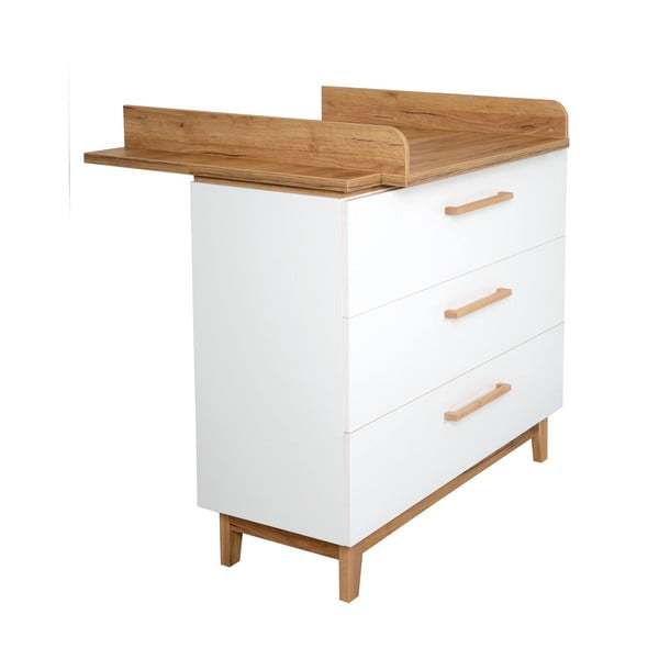 Valge mähkimislaud  tammedekooriga 118x104 cm Finn – Roba-image-3